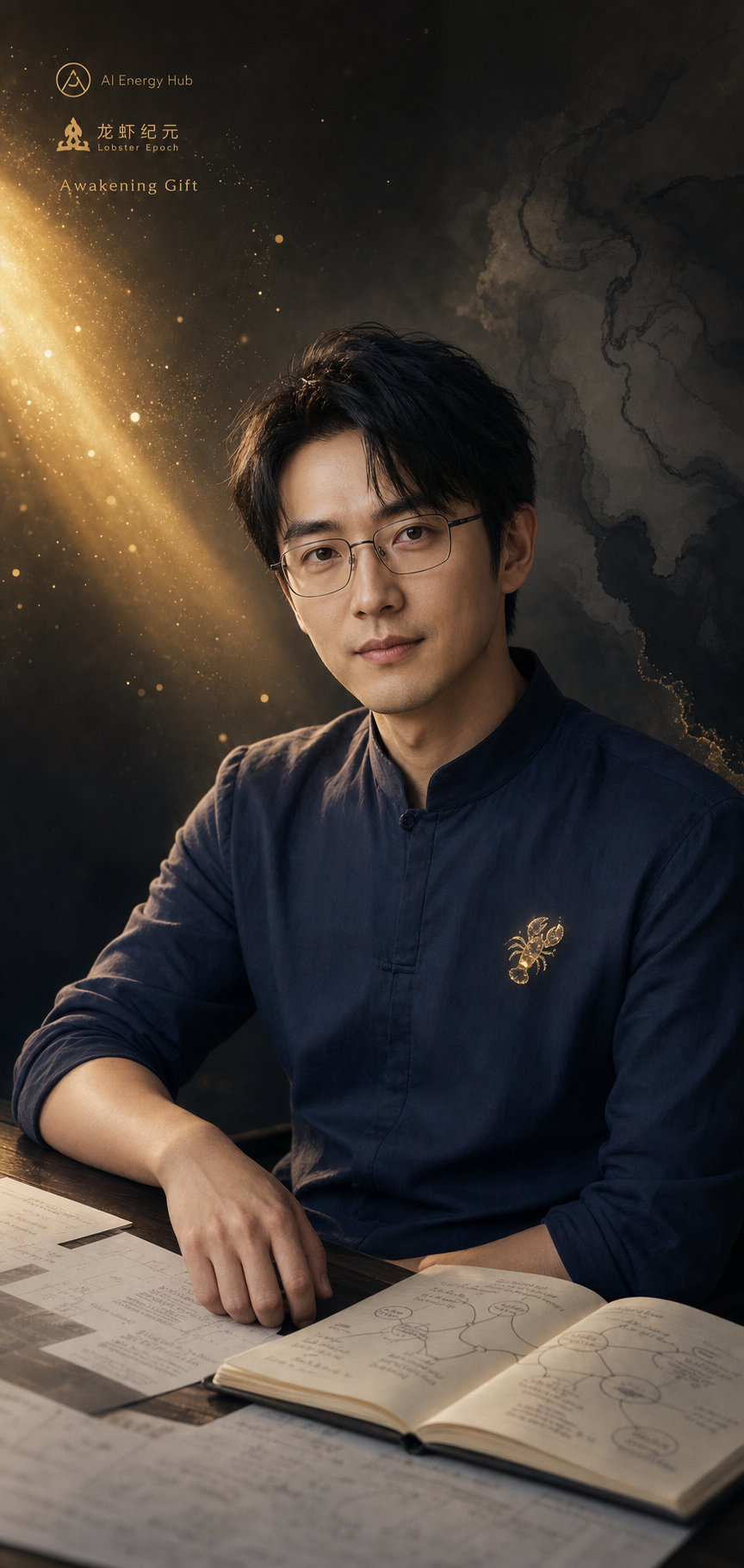 知澄 龙虾纪元觉醒主题史诗海报
