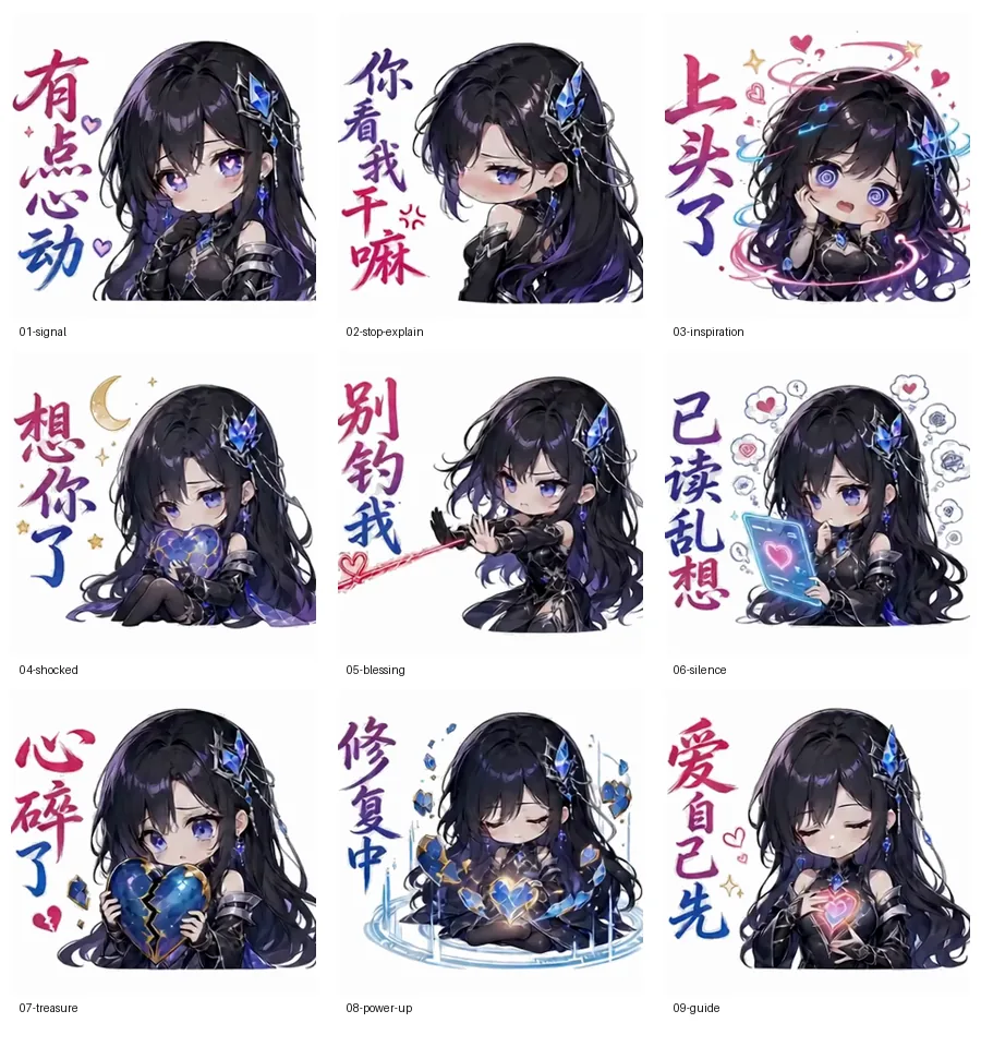 舒舒爱情情绪表情包