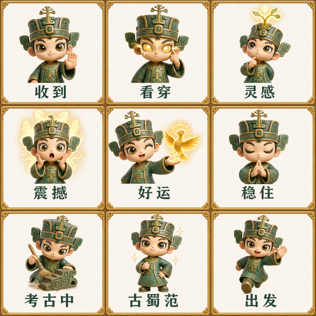 古蜀小神官九宫格